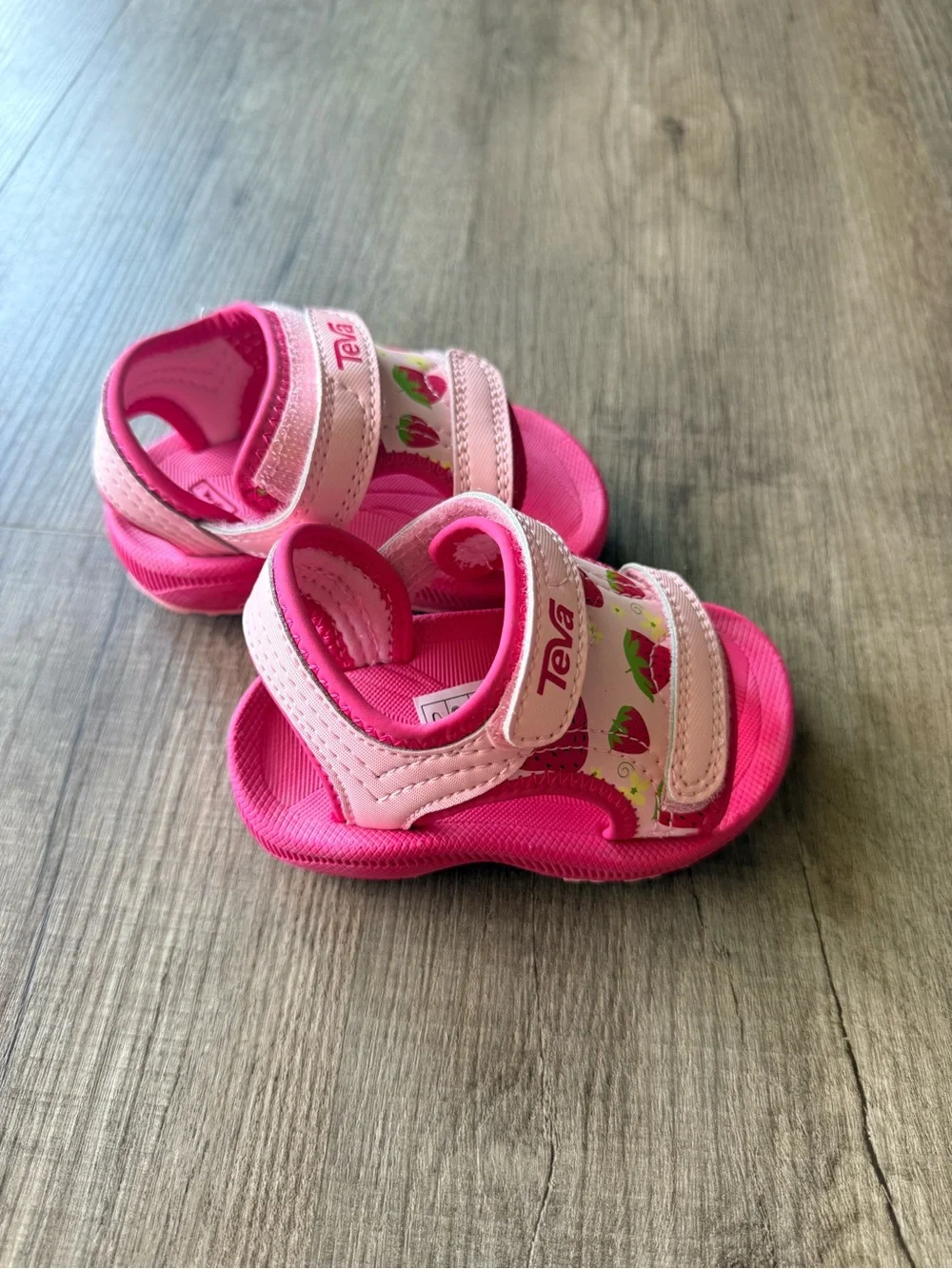 Baby Girl’s Teva Pink Strawberry Sandals